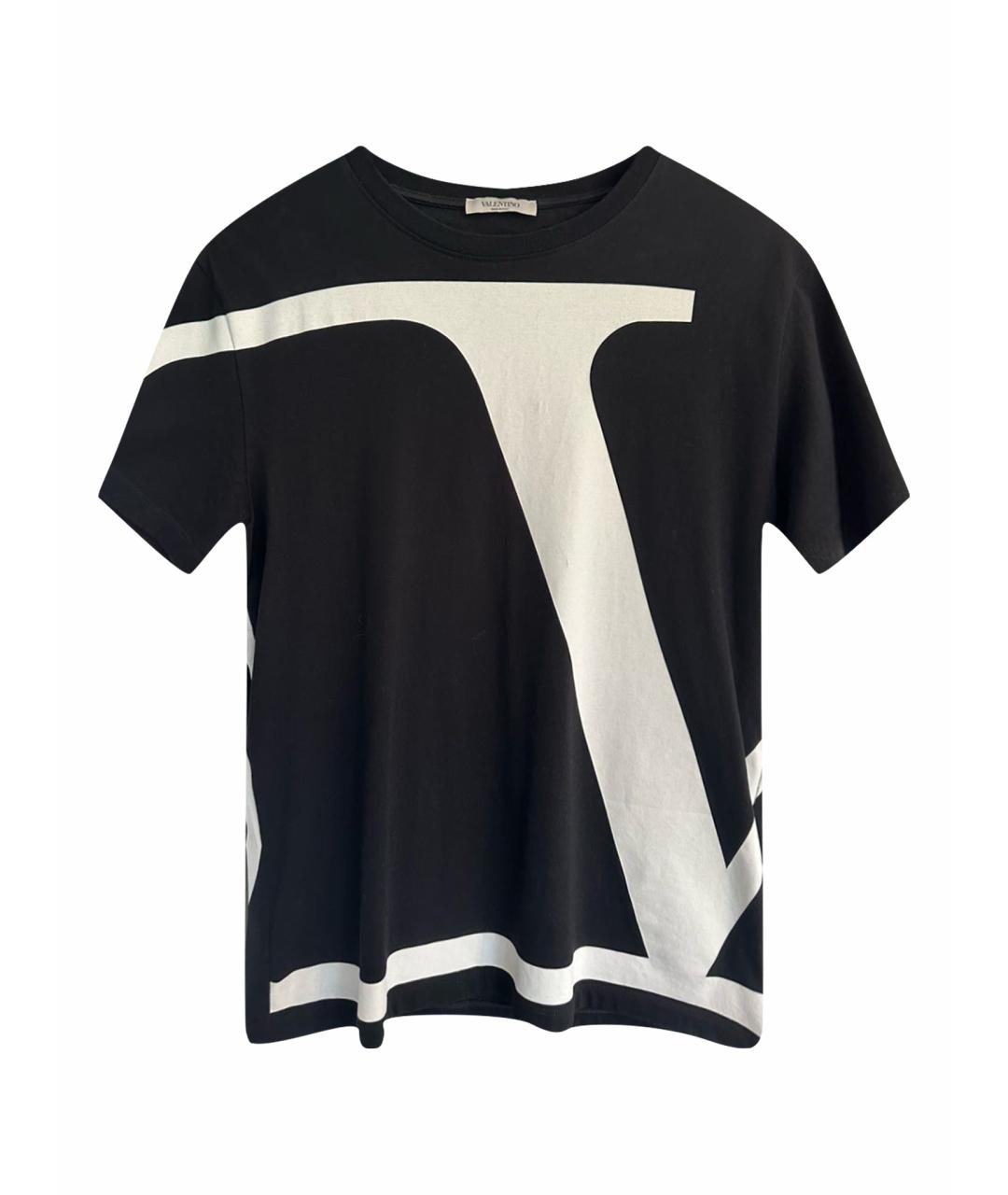 VALENTINO Черная хлопковая футболка, фото 1