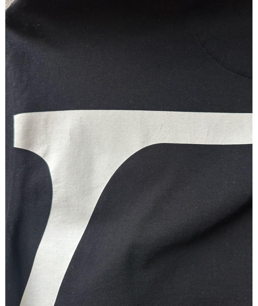 VALENTINO Черная хлопковая футболка, фото 4