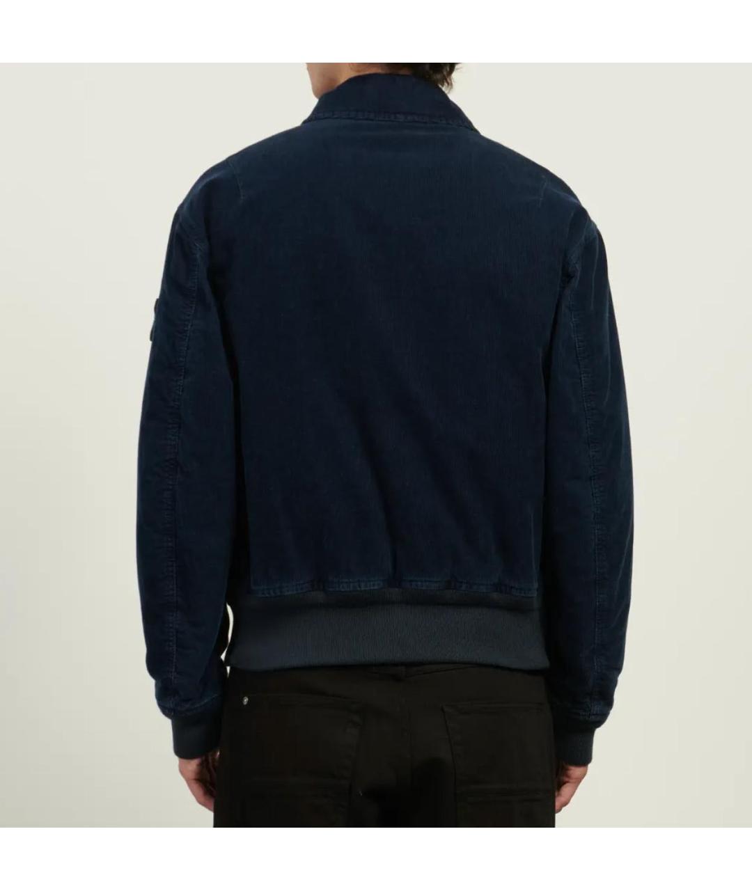 STONE ISLAND Темно-синяя хлопковая куртка, фото 6