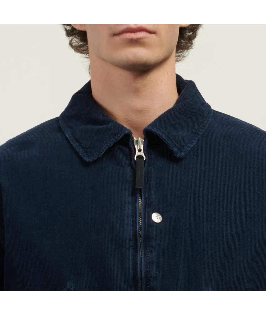 STONE ISLAND Темно-синяя хлопковая куртка, фото 7