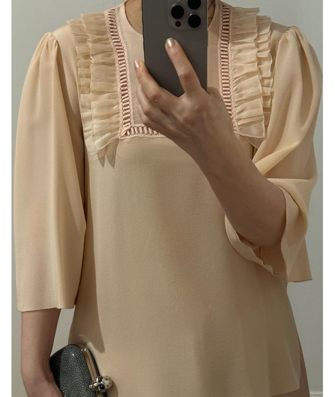 GIAMBA Розовая шелковая блузы, фото 6