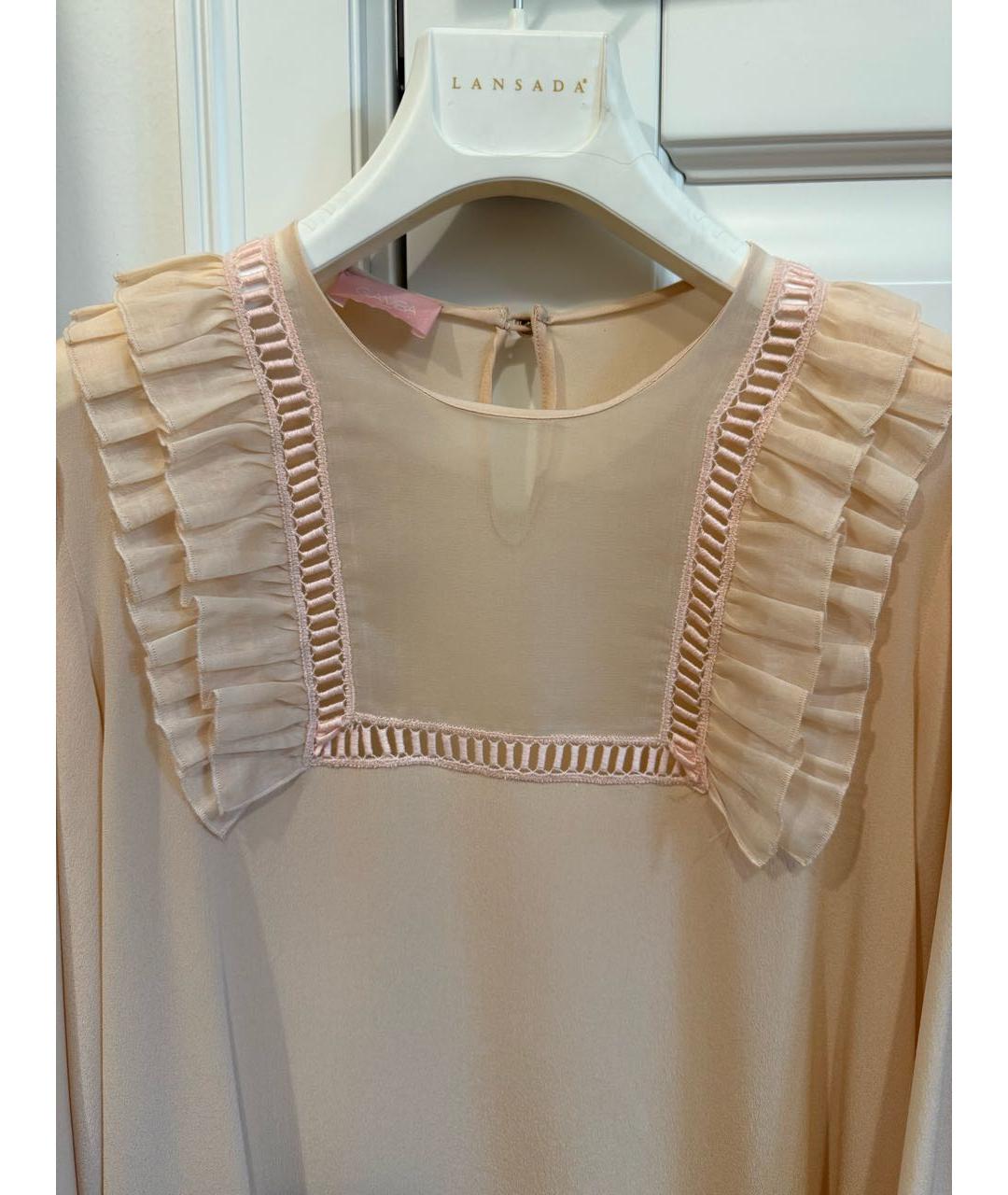 GIAMBA Розовая шелковая блузы, фото 4