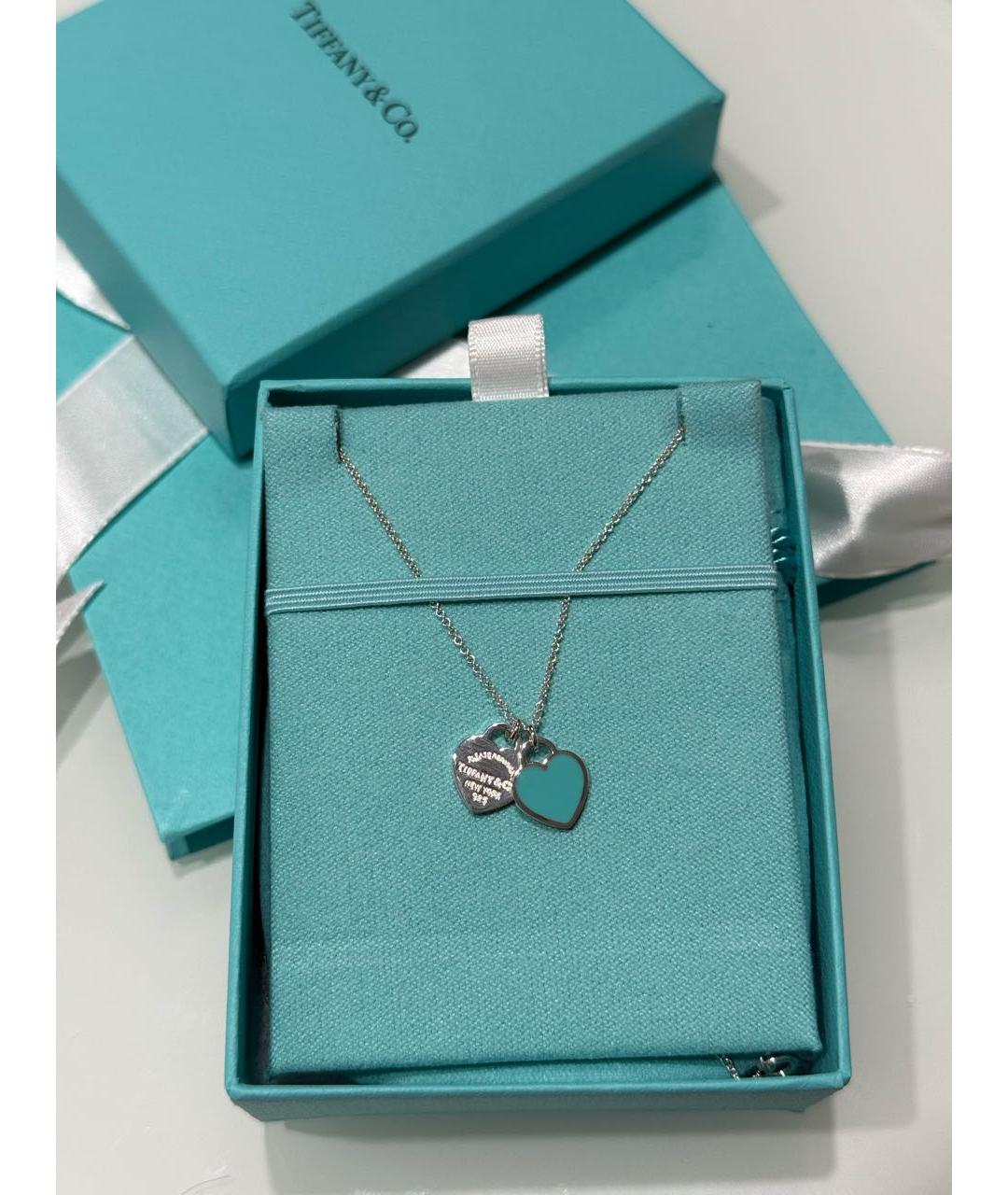 TIFFANY&CO Бирюзовая серебряная подвеска, фото 3