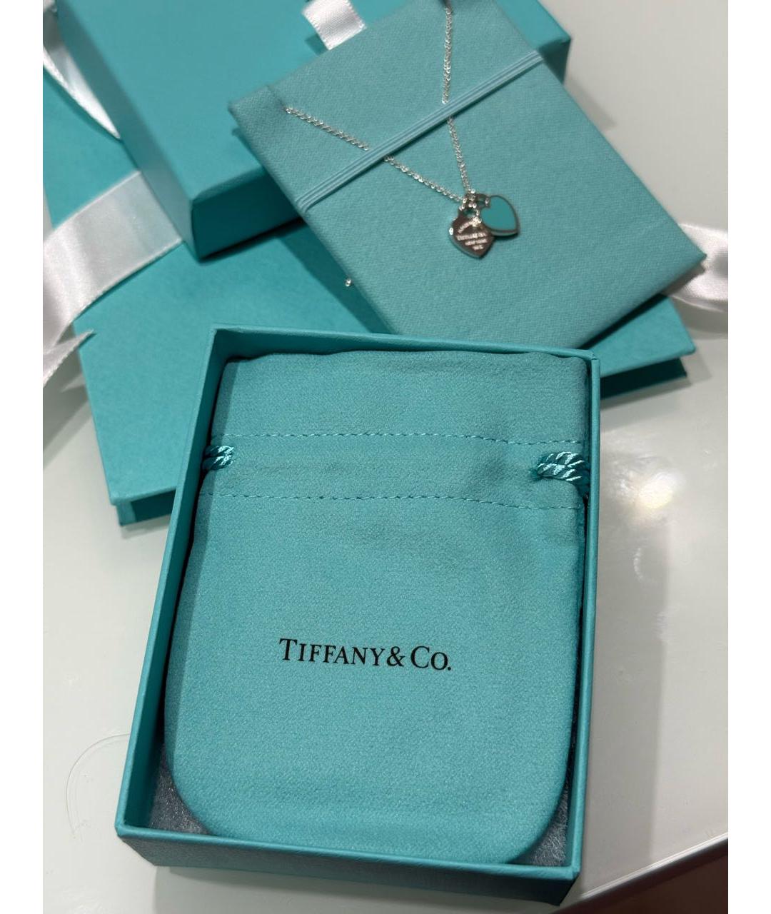 TIFFANY&CO Бирюзовая серебряная подвеска, фото 4