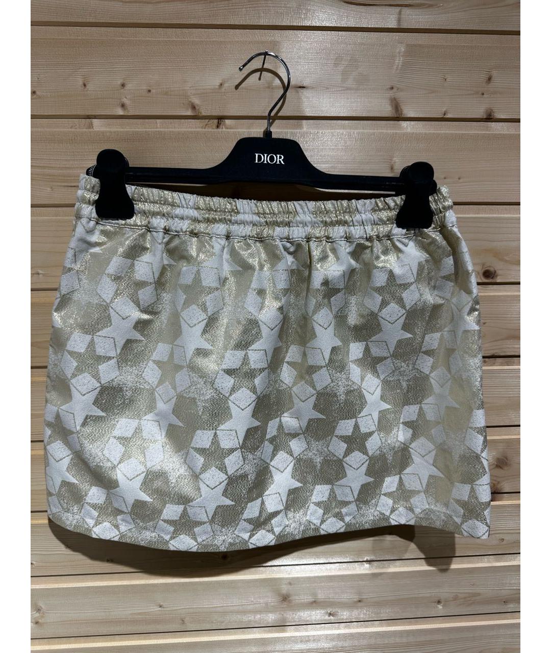 CHRISTIAN DIOR Мульти полиэстеровая юбка мини, фото 2