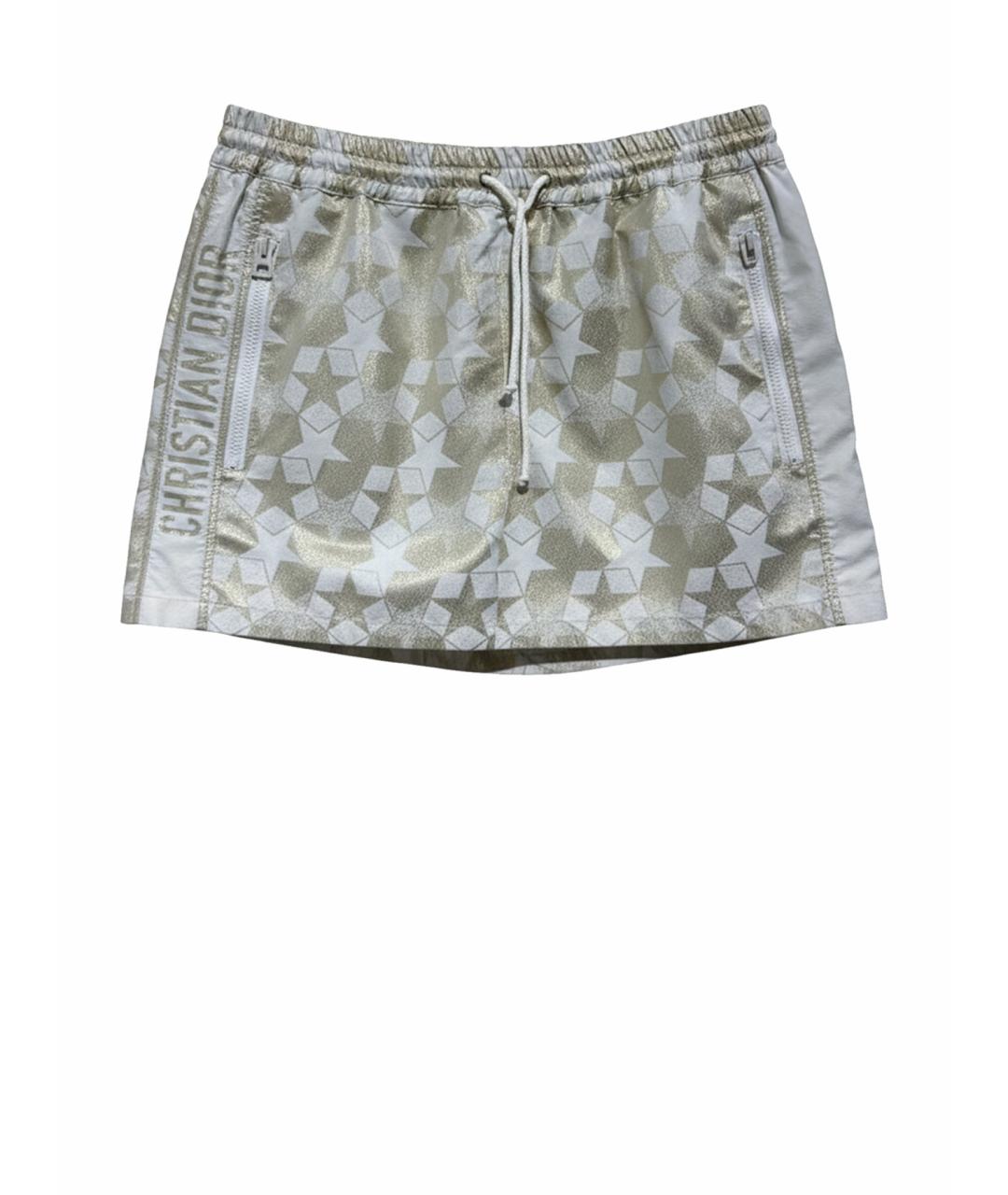CHRISTIAN DIOR Мульти полиэстеровая юбка мини, фото 1
