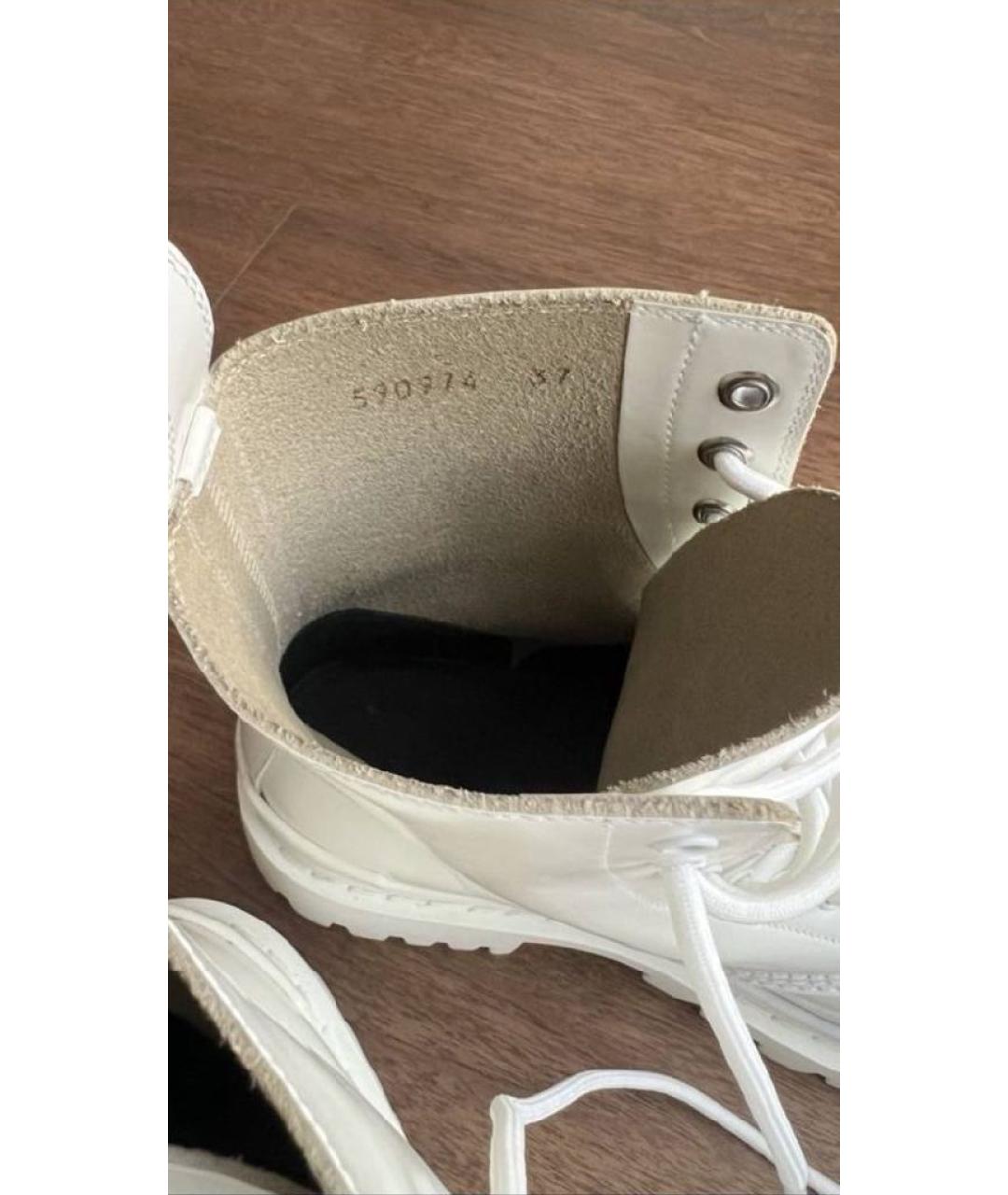 BALENCIAGA Белые кожаные ботинки, фото 5