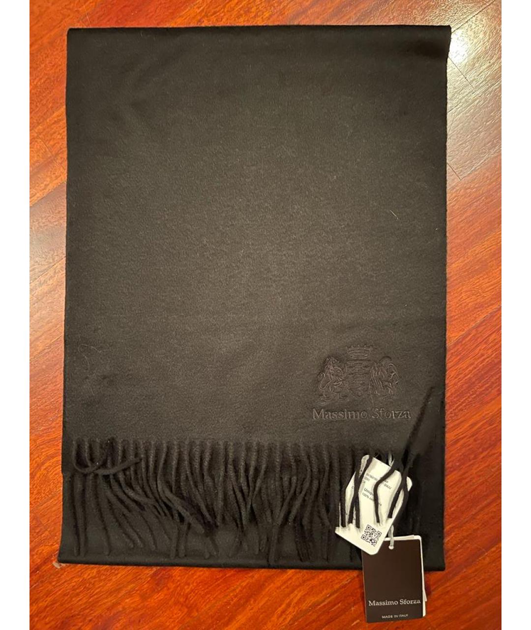 MASSIMO SFORZA Черный кашемировый шарф, фото 3