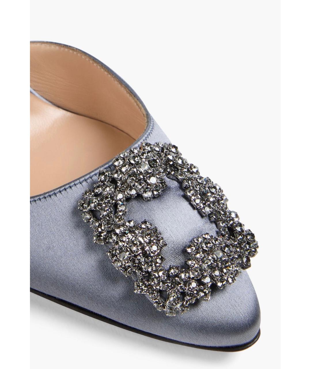 MANOLO BLAHNIK Серые текстильные туфли, фото 3