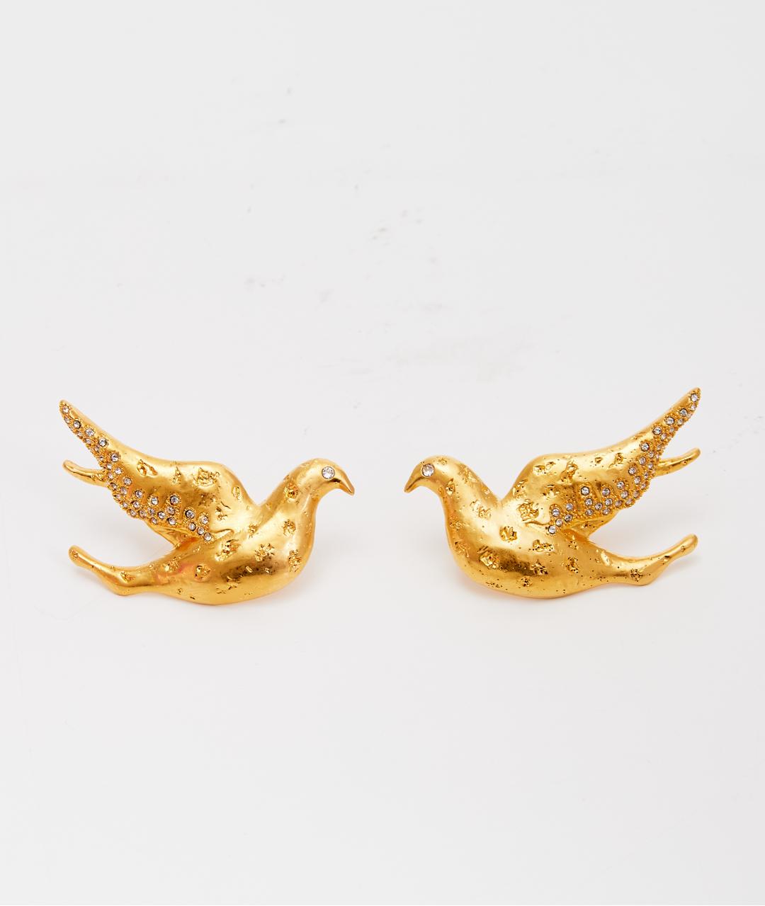 SCHIAPARELLI Золотые металлические серьги, фото 6