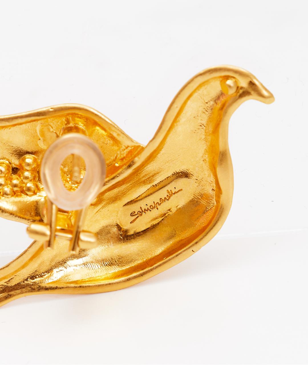 SCHIAPARELLI Золотые металлические серьги, фото 4