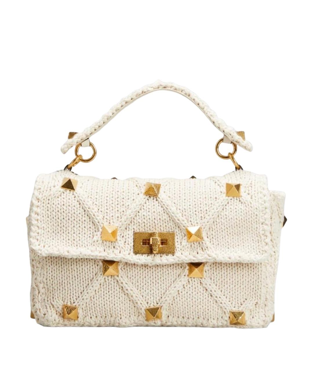 VALENTINO Бежевая тканевая сумка через плечо, фото 1