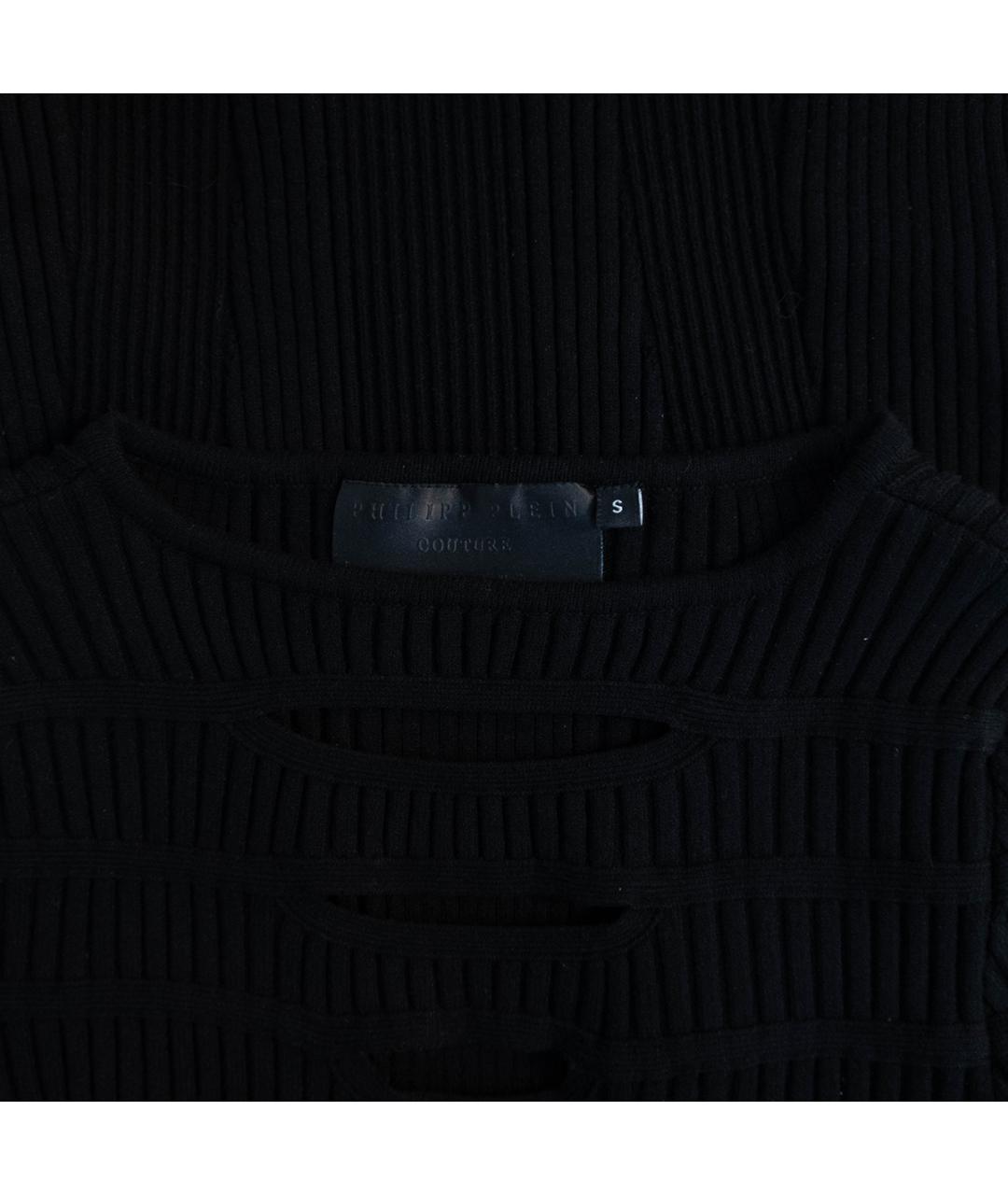 PHILIPP PLEIN Черное вискозное повседневное платье, фото 3