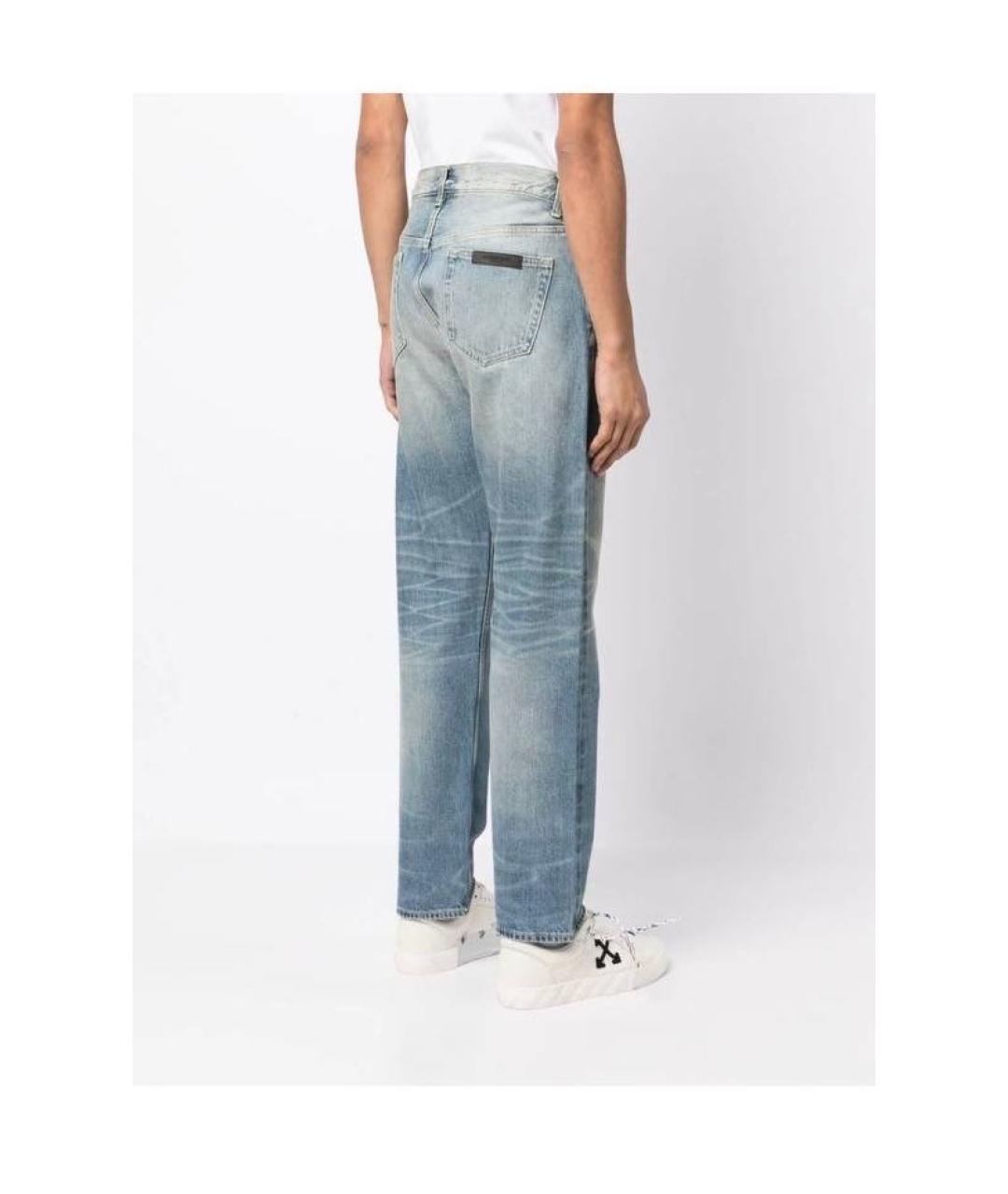 FEAR OF GOD ESSENTIALS Синие хлопковые прямые джинсы, фото 7