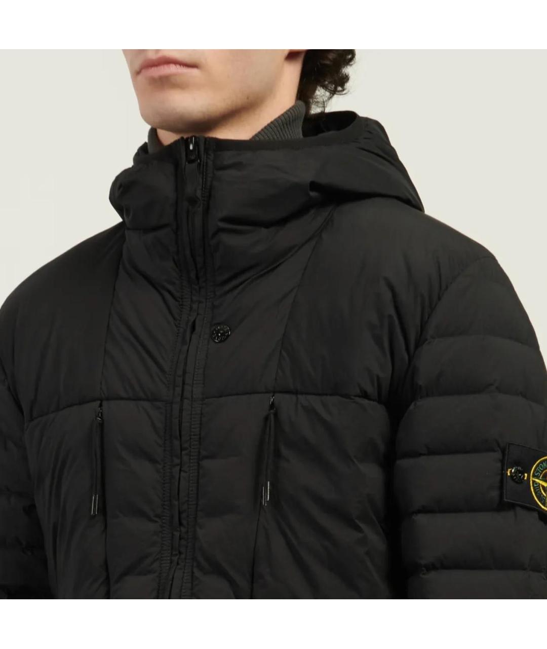 STONE ISLAND Черный полиамидовый пуховик, фото 7