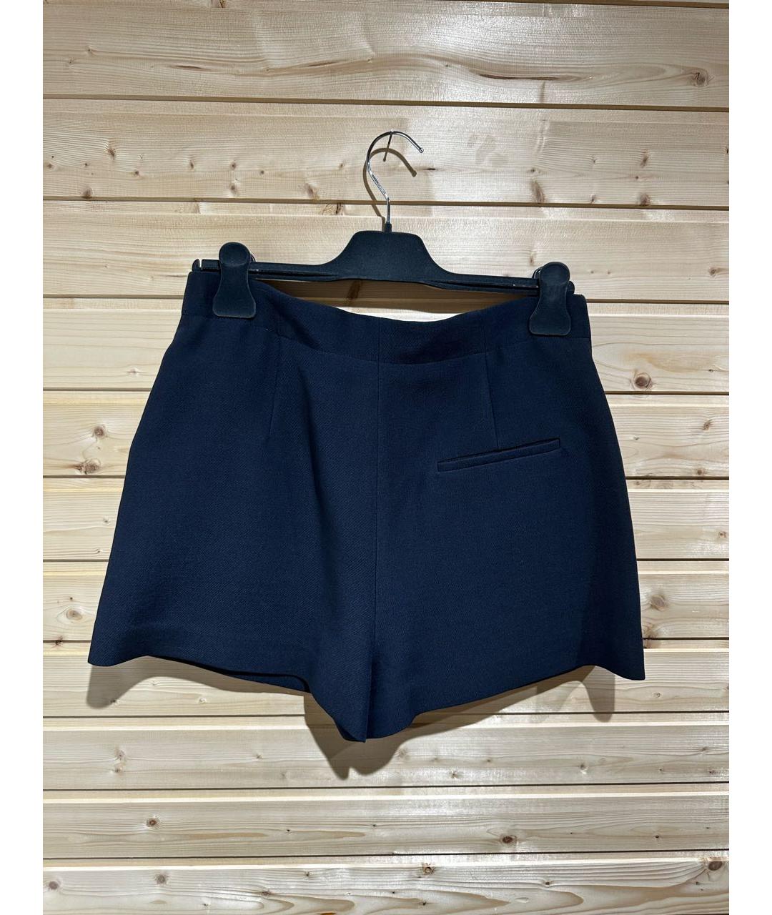 CHRISTIAN DIOR Темно-синяя шерстяная юбка-шорты, фото 2