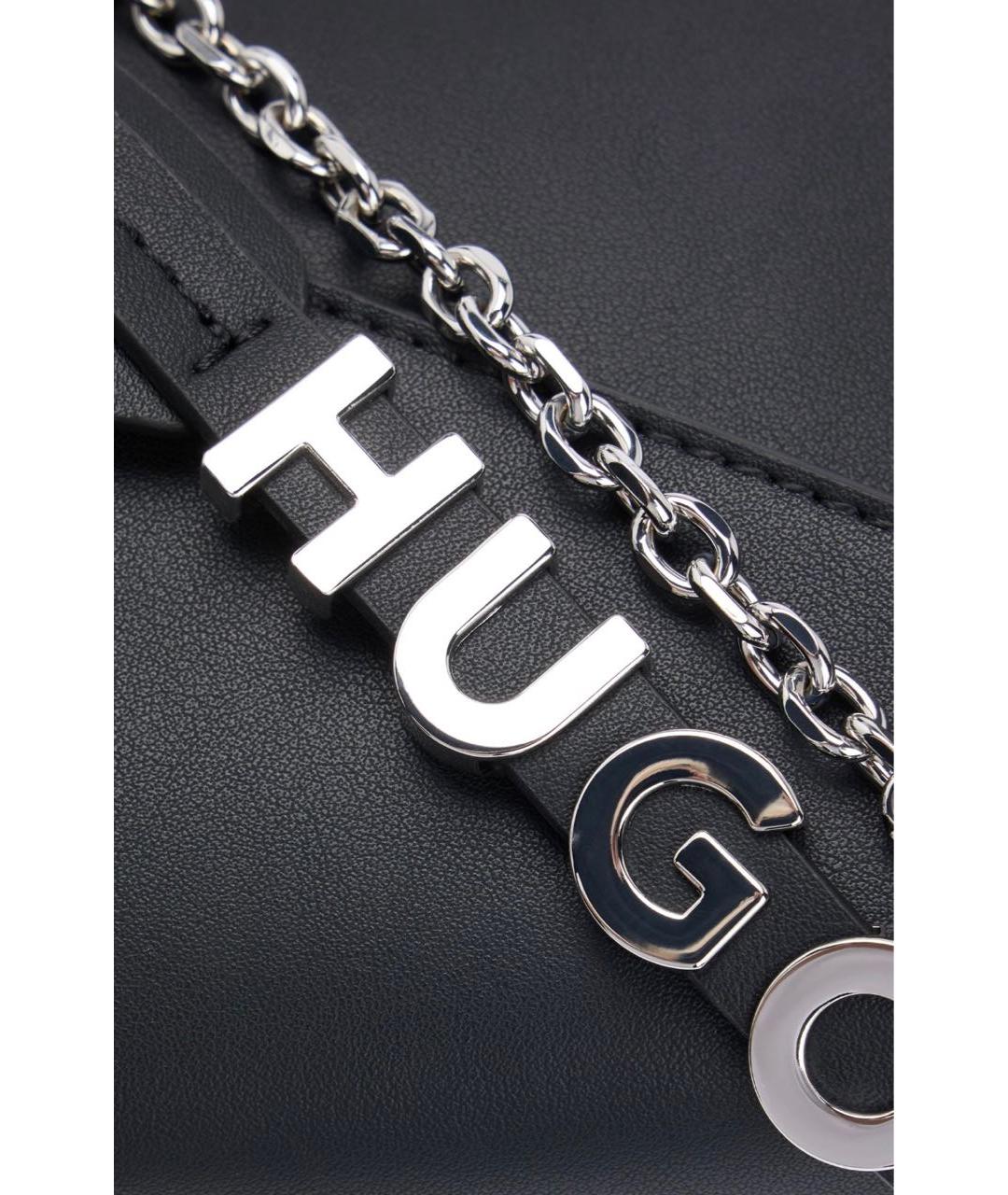 HUGO BOSS Черная сумка через плечо из искусственной кожи, фото 5