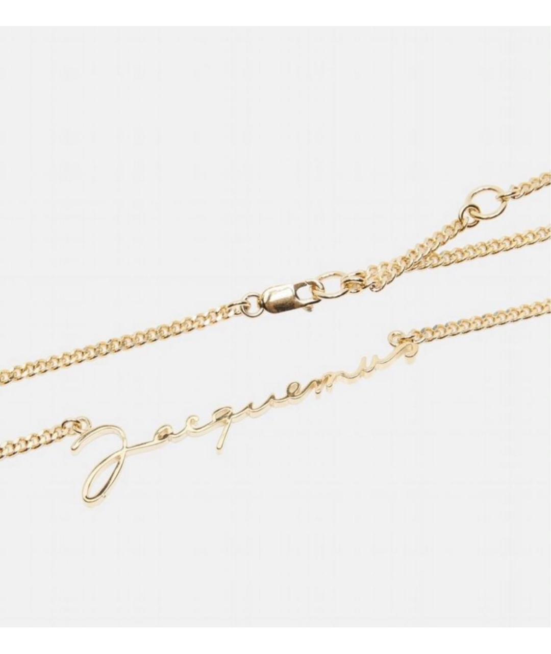 JACQUEMUS Золотая латунная подвеска, фото 3