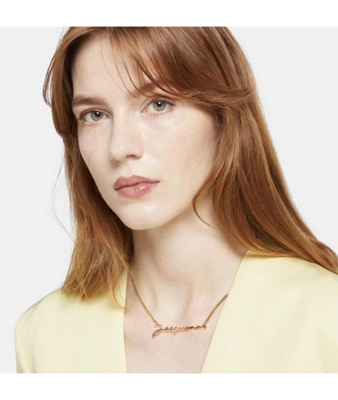 JACQUEMUS Золотая латунная подвеска, фото 4