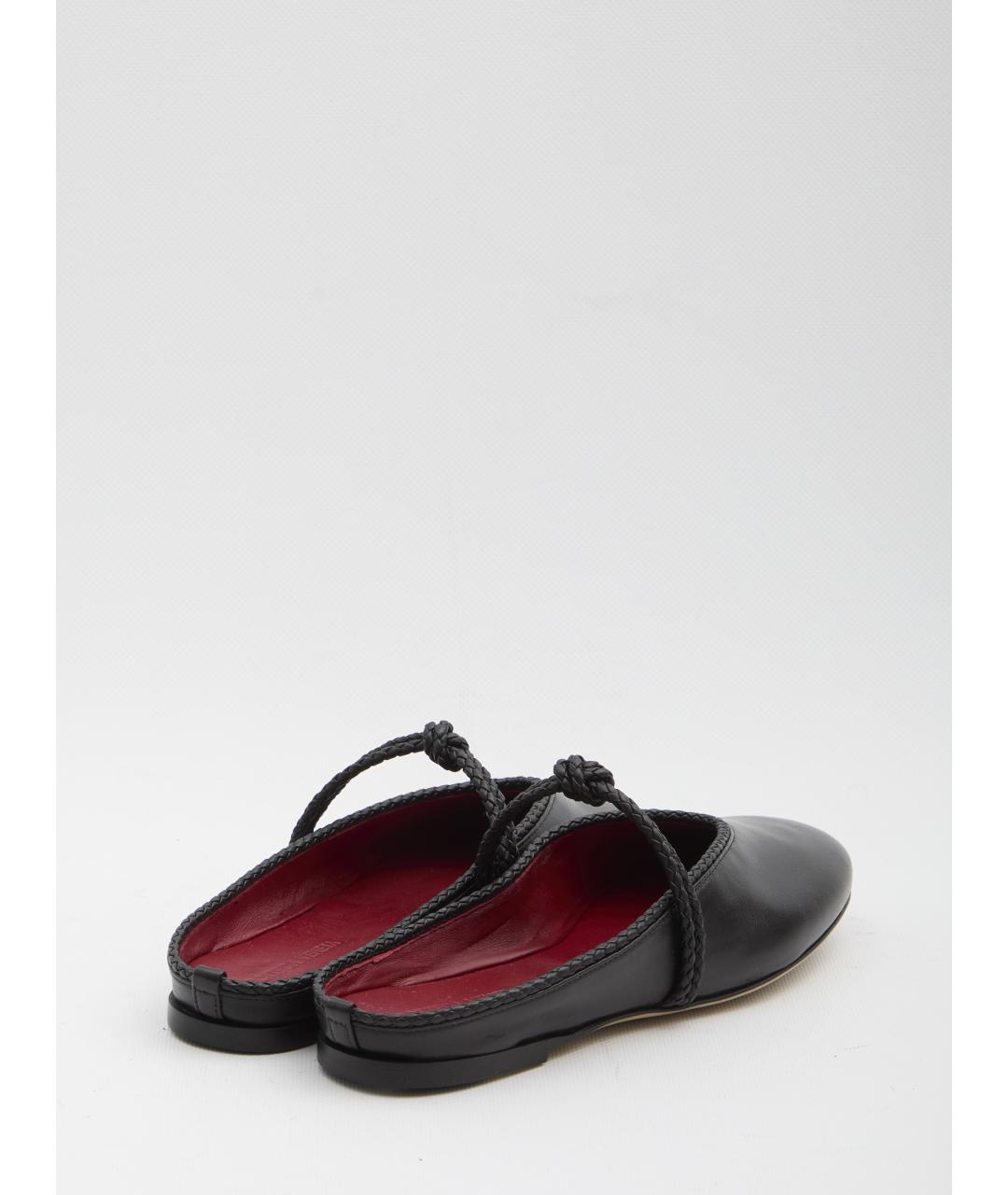 BOTTEGA VENETA Черные кожаные балетки, фото 3