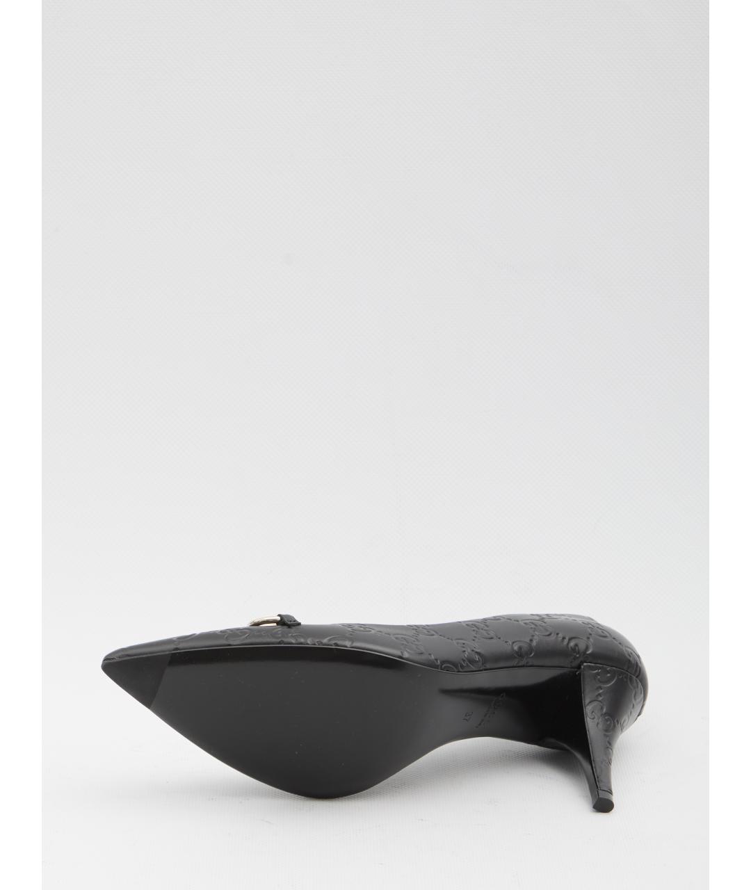 GUCCI Черные кожаные туфли, фото 4