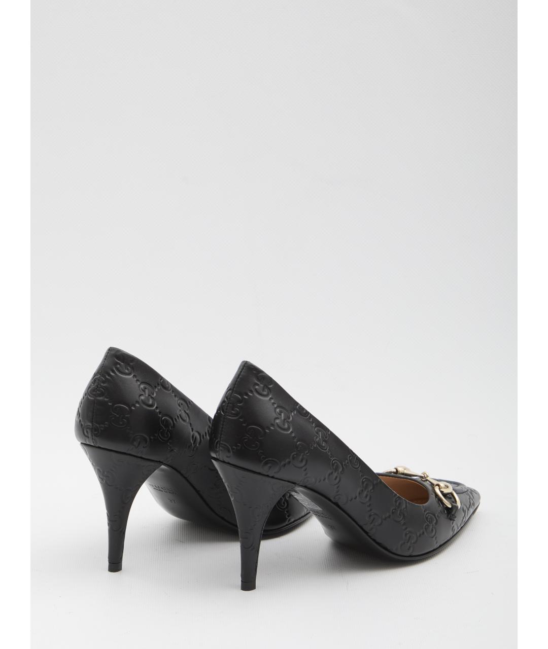 GUCCI Черные кожаные туфли, фото 3