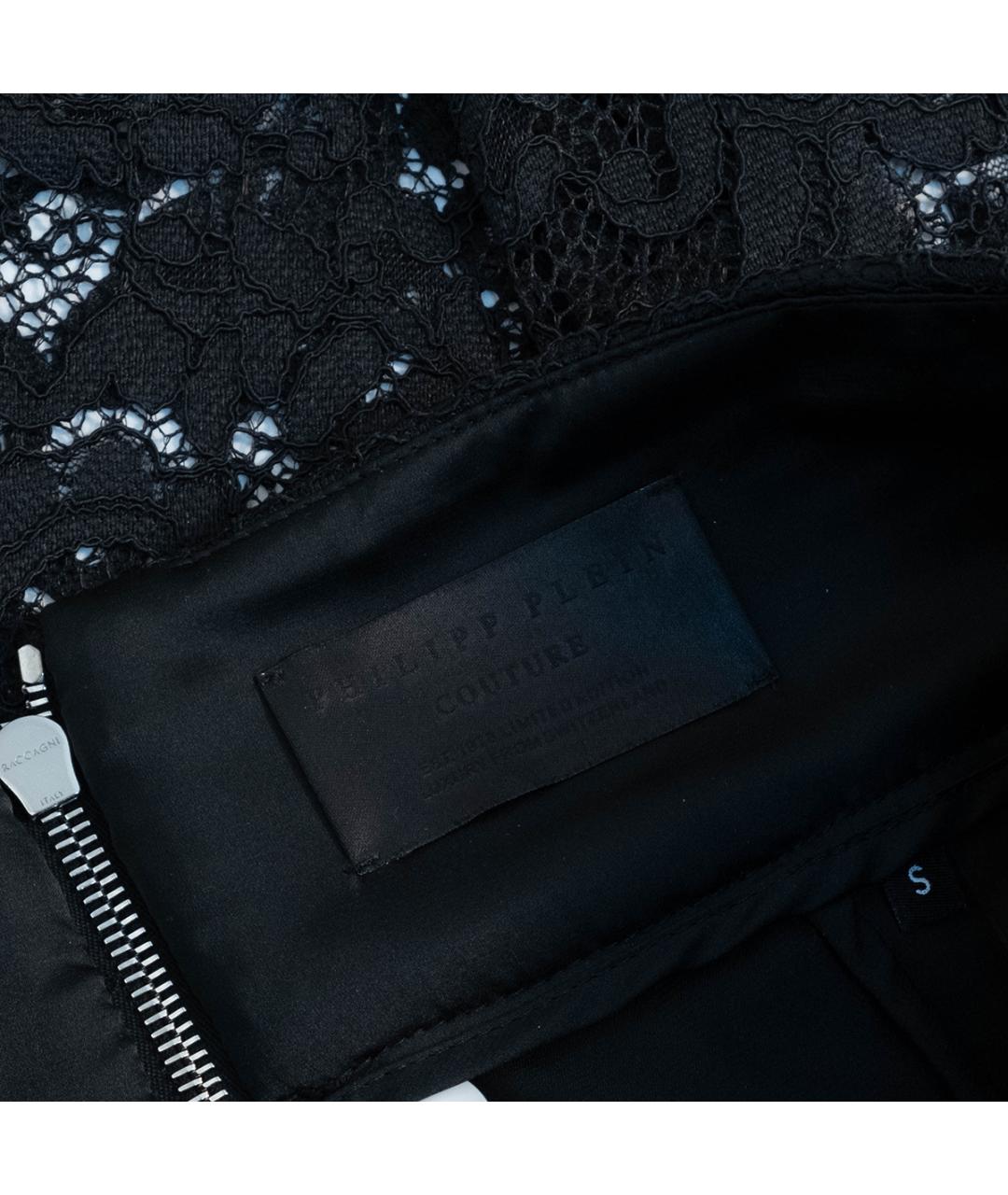 PHILIPP PLEIN Черные полиэстеровые брюки узкие, фото 4