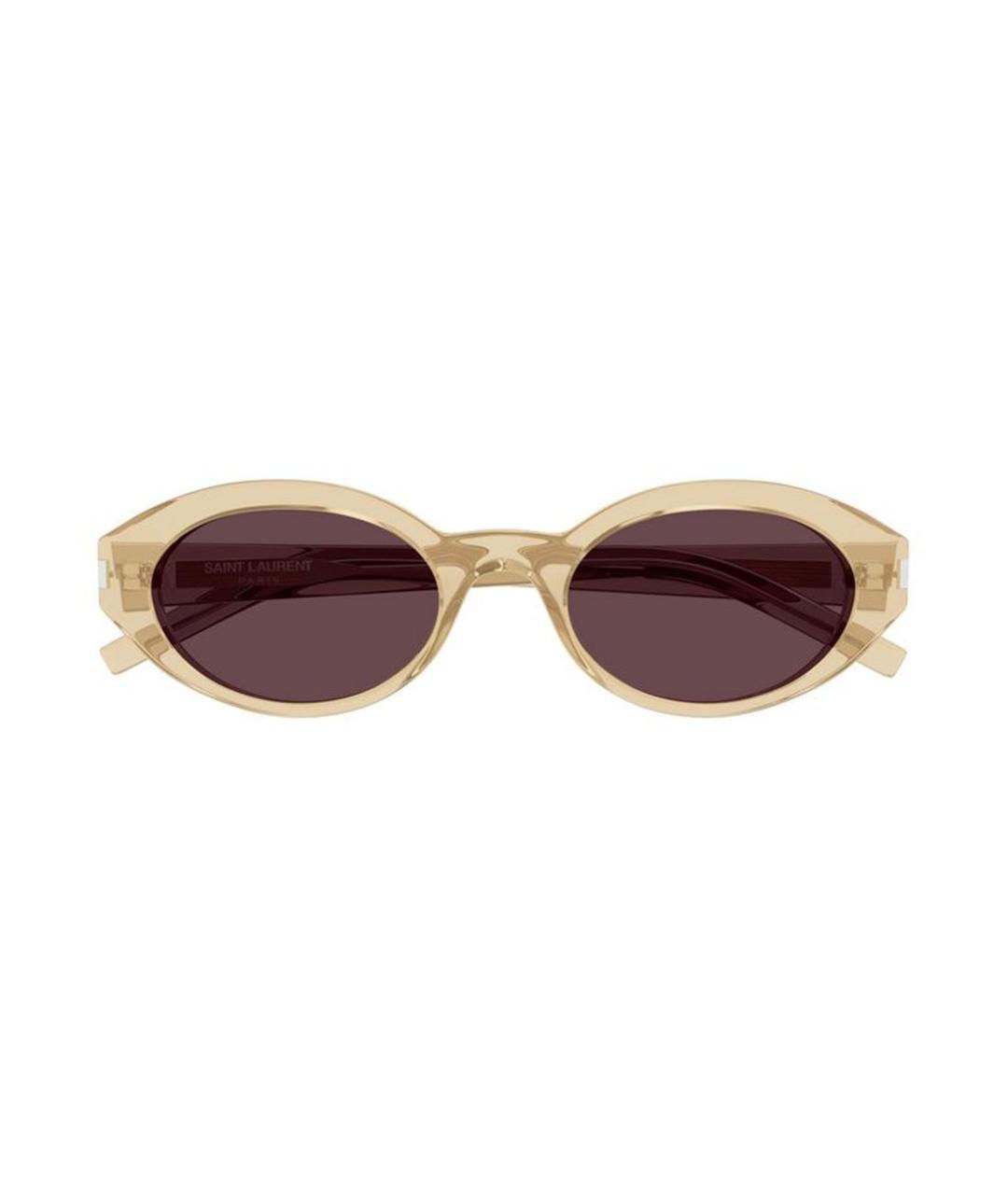 SAINT LAURENT Желтые пластиковые солнцезащитные очки, фото 1