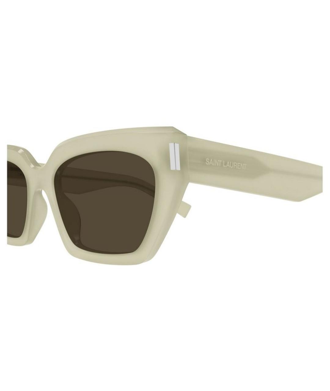 SAINT LAURENT Белые солнцезащитные очки, фото 3