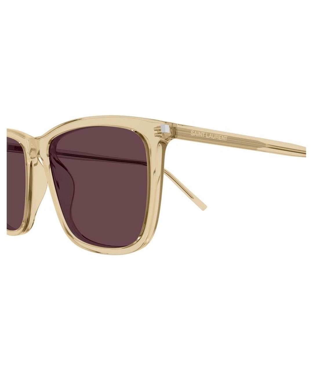SAINT LAURENT Желтые солнцезащитные очки, фото 3