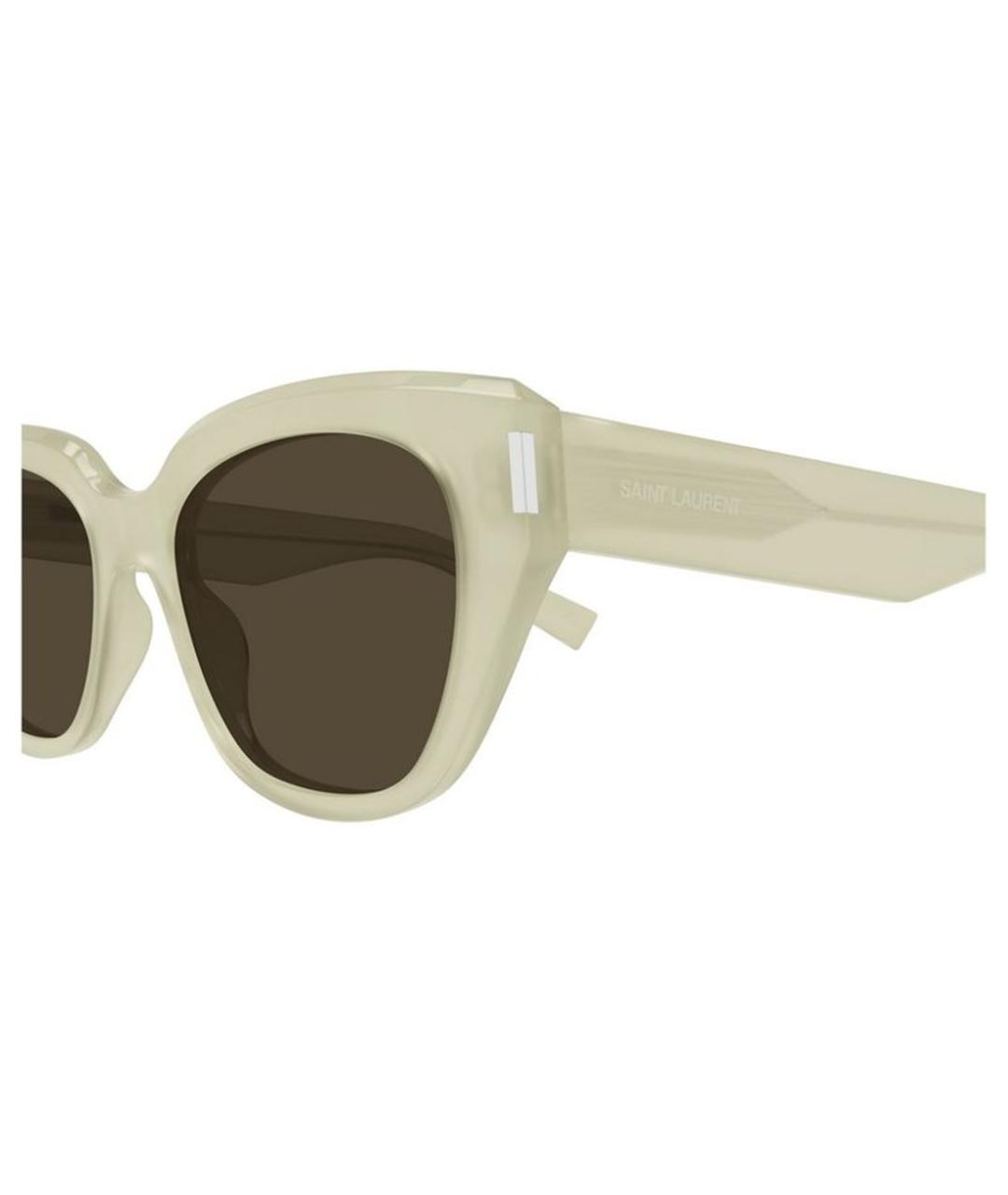 SAINT LAURENT Белые солнцезащитные очки, фото 3