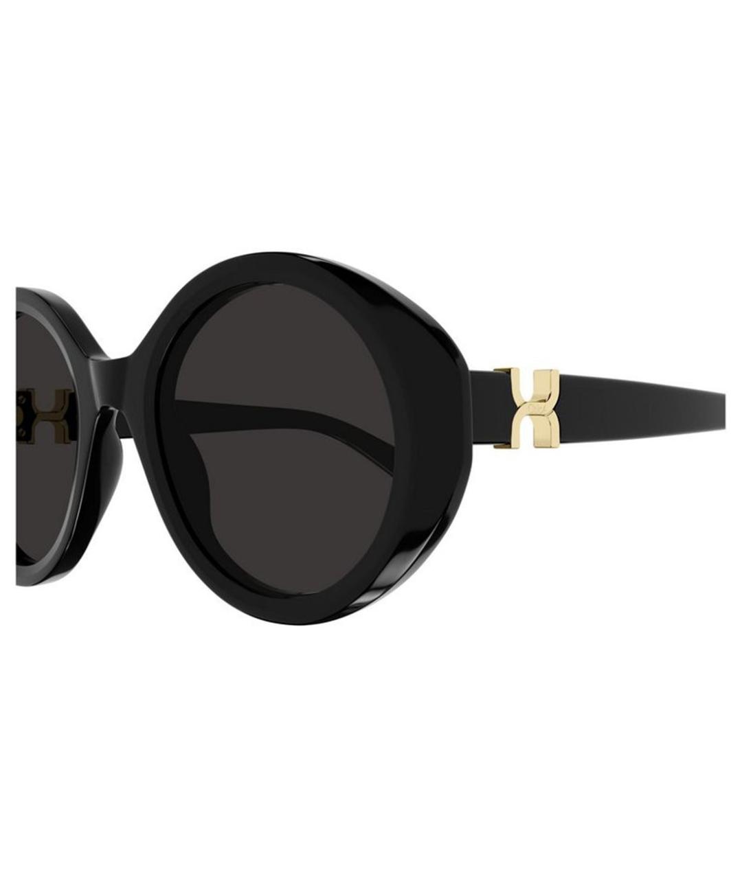 CHLOE Черные пластиковые солнцезащитные очки, фото 3