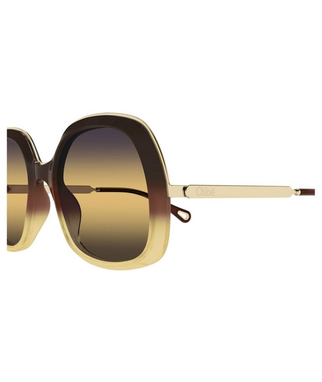 CHLOE Коричневые солнцезащитные очки, фото 3
