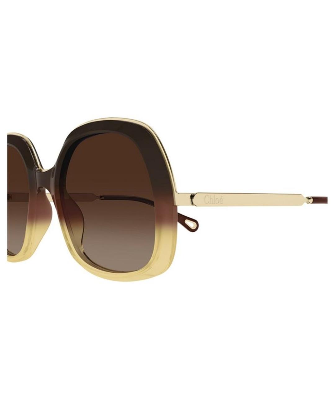 CHLOE Коричневые солнцезащитные очки, фото 3