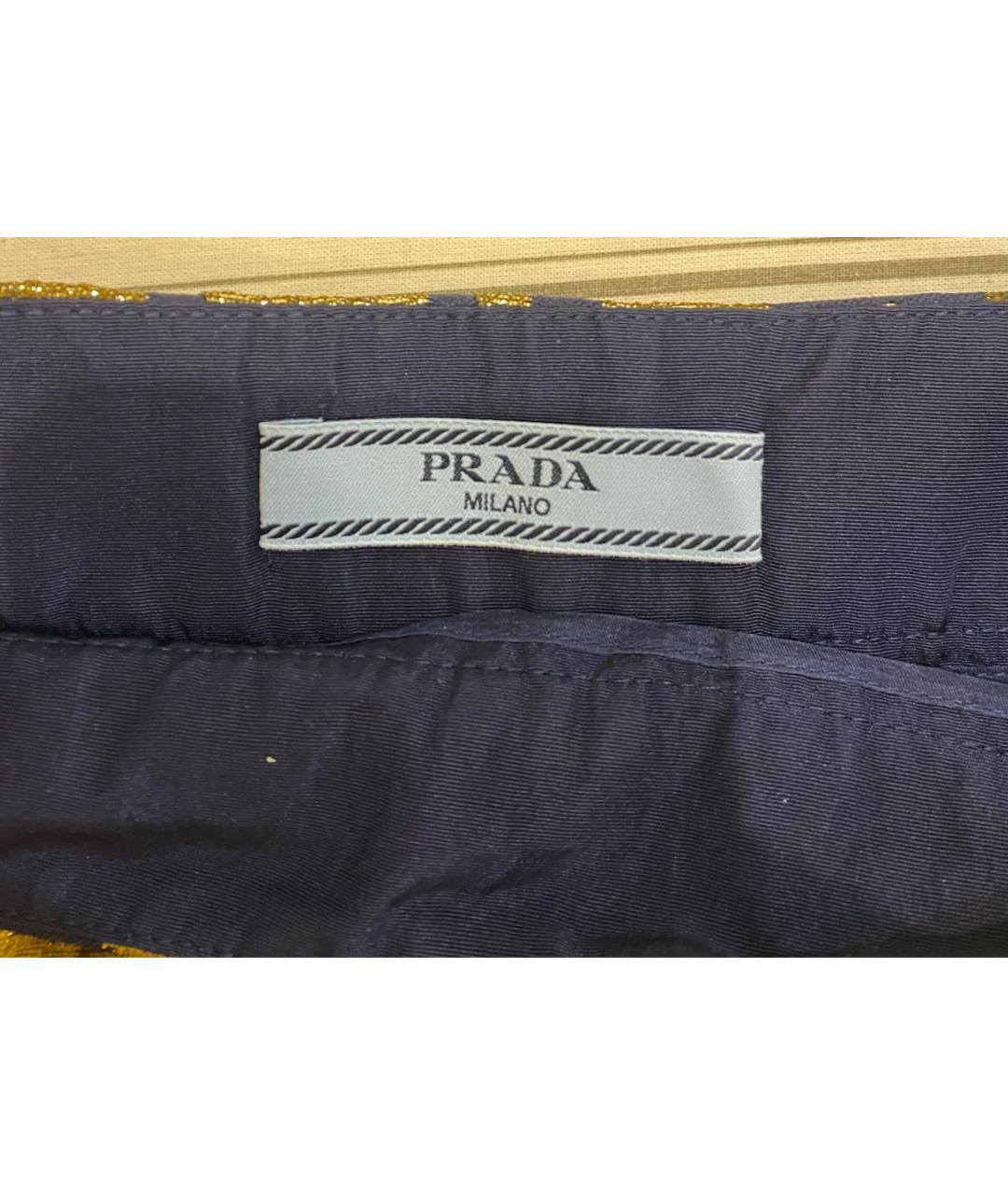 PRADA Мульти полиэстеровая юбка мини, фото 5