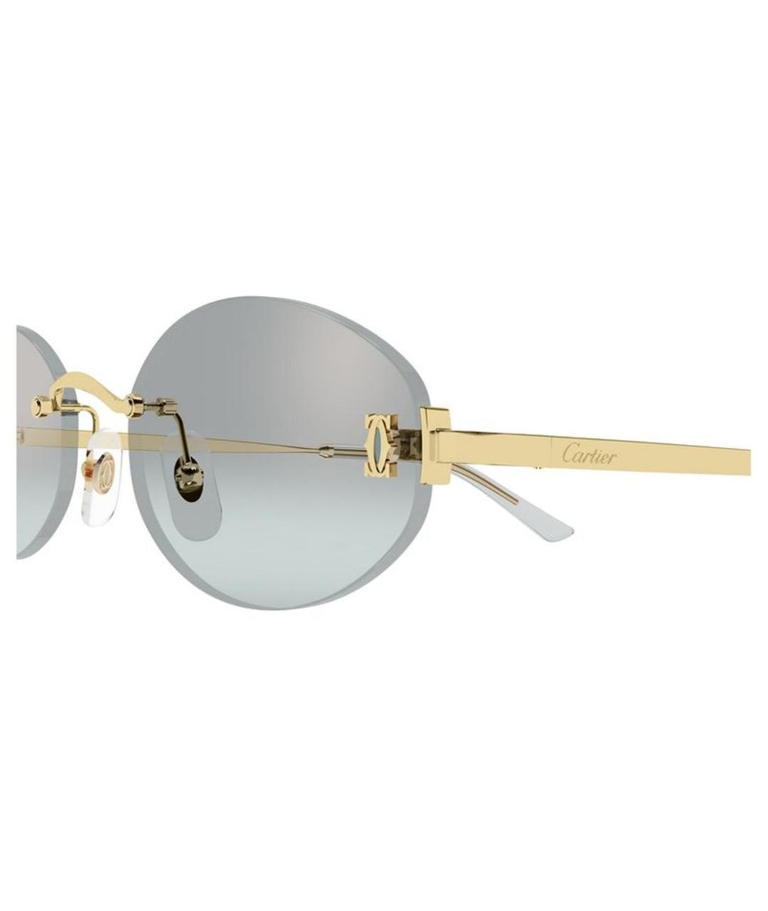 CARTIER Золотые металлические солнцезащитные очки, фото 5