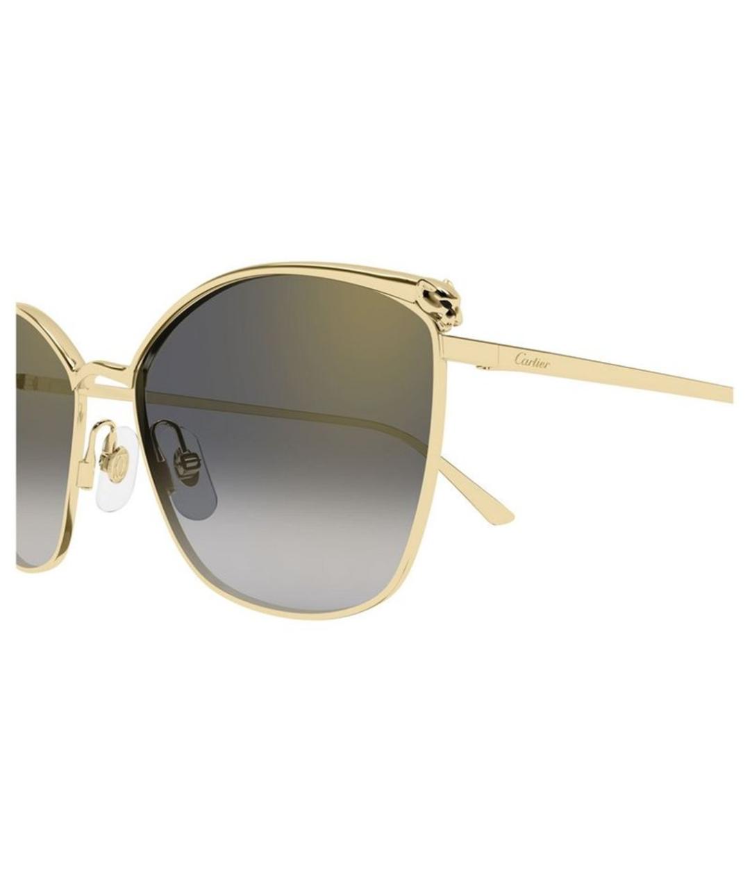 CARTIER Золотые металлические солнцезащитные очки, фото 5