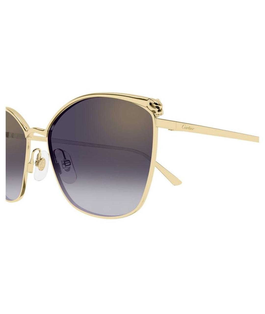 CARTIER Золотые металлические солнцезащитные очки, фото 5