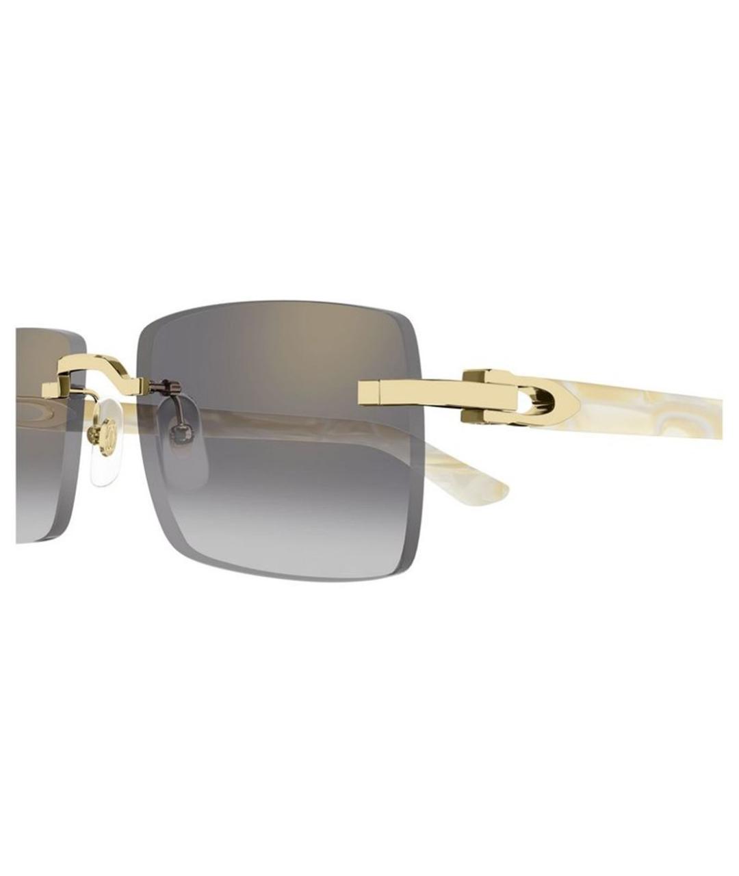 CARTIER Золотые металлические солнцезащитные очки, фото 5