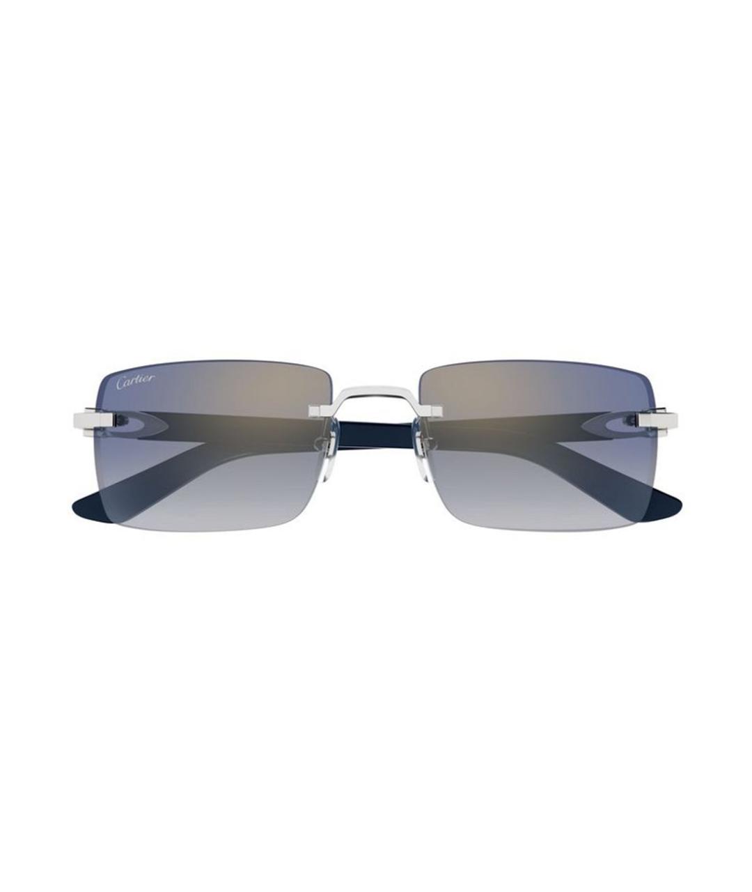 CARTIER Серебряные металлические солнцезащитные очки, фото 3