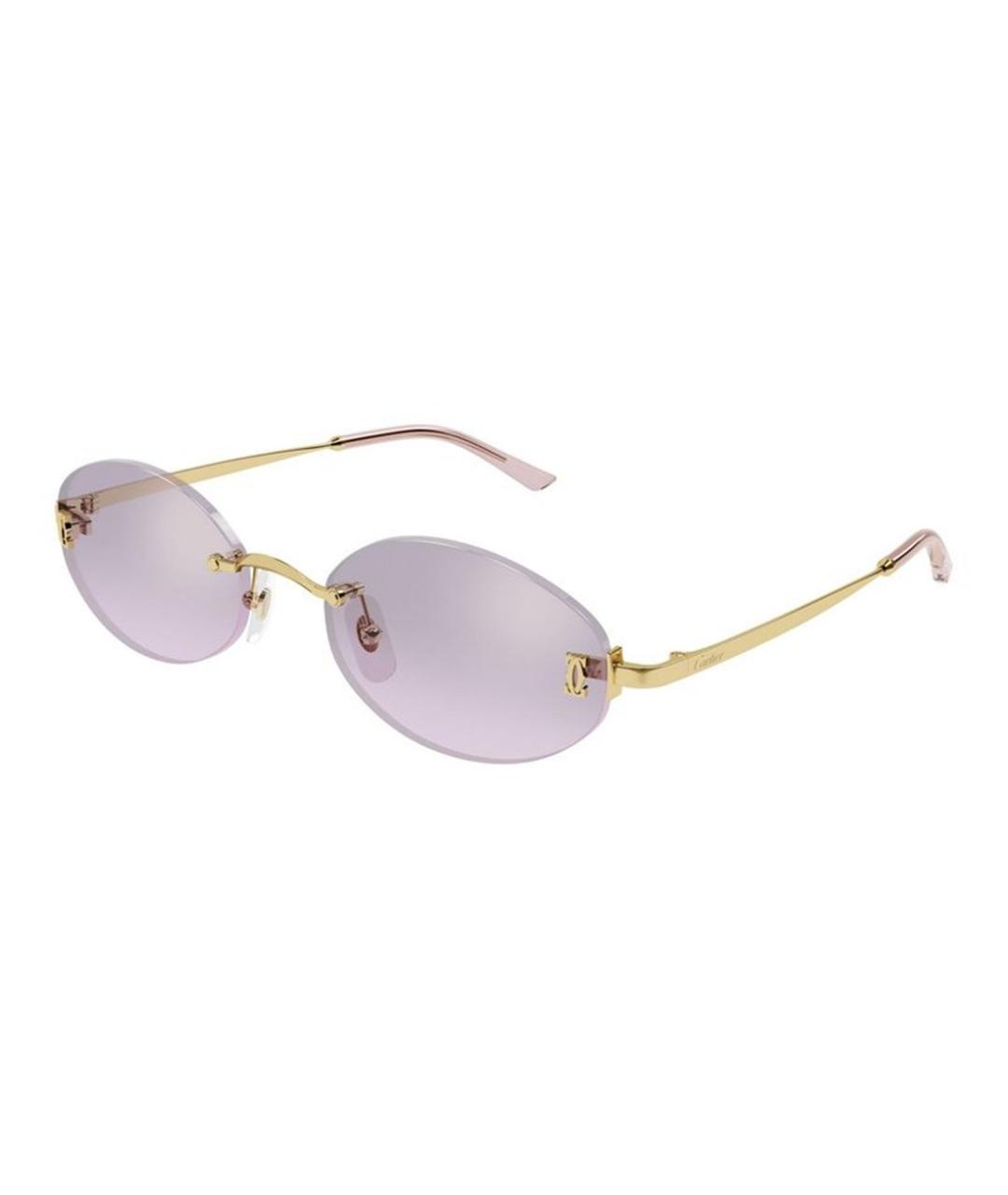 CARTIER Золотые металлические солнцезащитные очки, фото 1