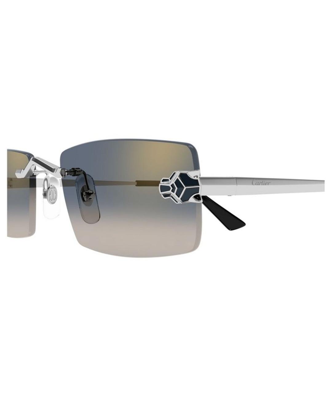 CARTIER Серебряные металлические солнцезащитные очки, фото 5