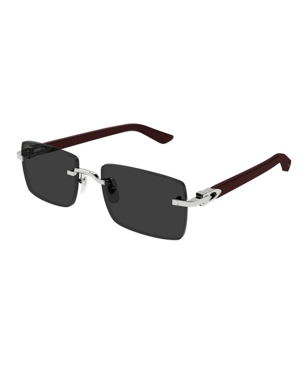 CARTIER Серебряные металлические солнцезащитные очки, фото 1