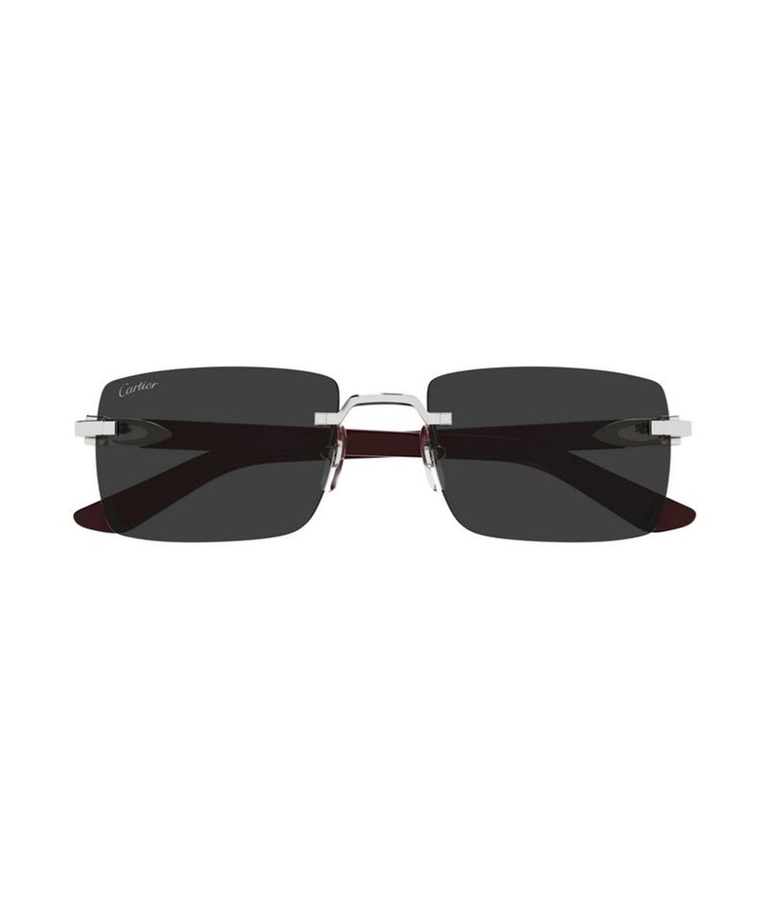 CARTIER Серебряные металлические солнцезащитные очки, фото 3