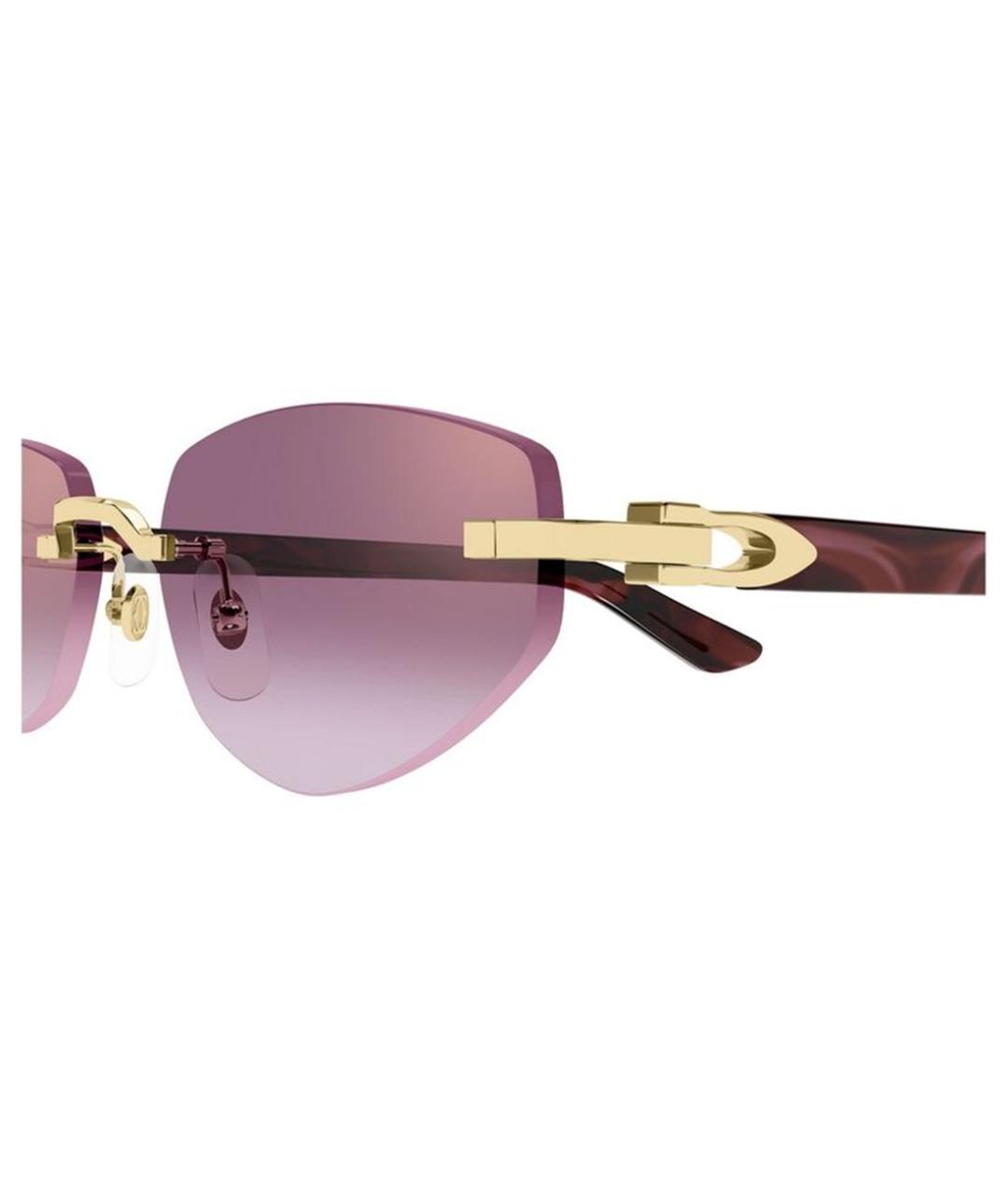 CARTIER Золотые металлические солнцезащитные очки, фото 5