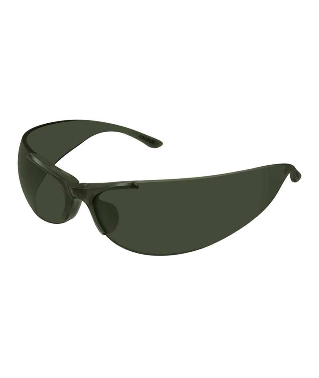 BALENCIAGA Зеленые пластиковые солнцезащитные очки, фото 2