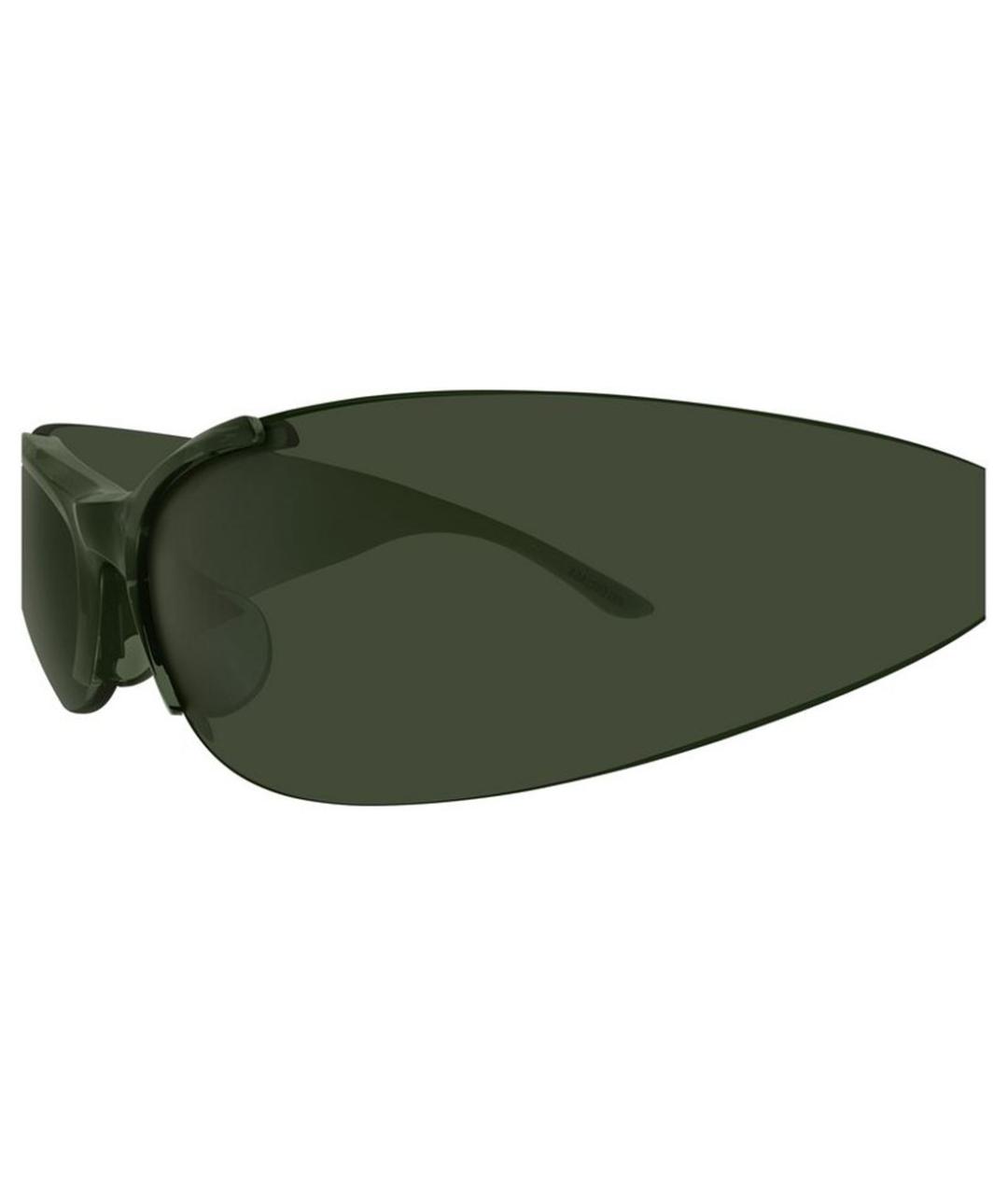 BALENCIAGA Зеленые пластиковые солнцезащитные очки, фото 3