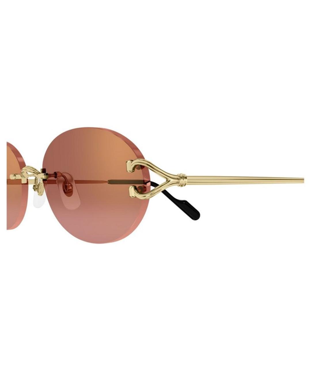 CARTIER Золотые металлические солнцезащитные очки, фото 5