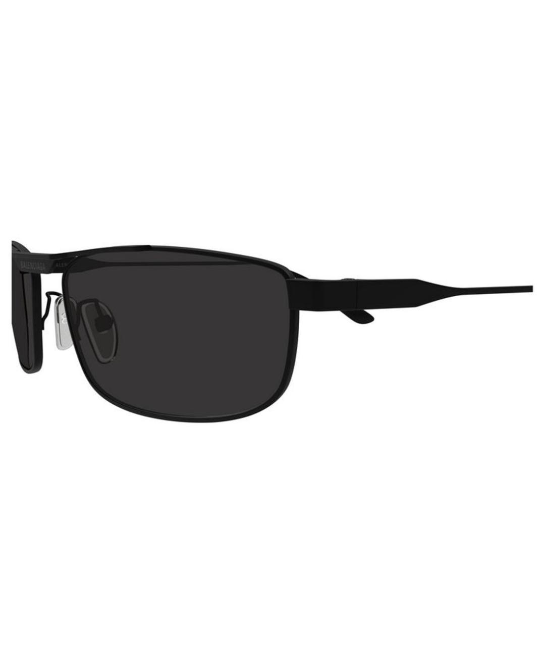 BALENCIAGA Черные металлические солнцезащитные очки, фото 3