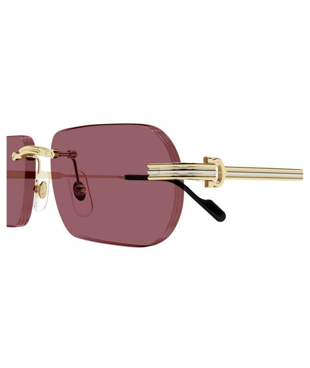 CARTIER Золотые металлические солнцезащитные очки, фото 5